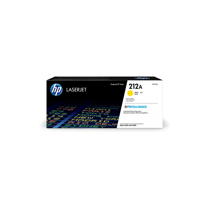 Toner HP 212A Amarillo 4.500 Paginas W2122A Original