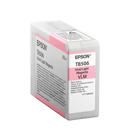 Cartucho De Tinta Epson T8506 Vivid Light Magenta 80ml SureColor P800