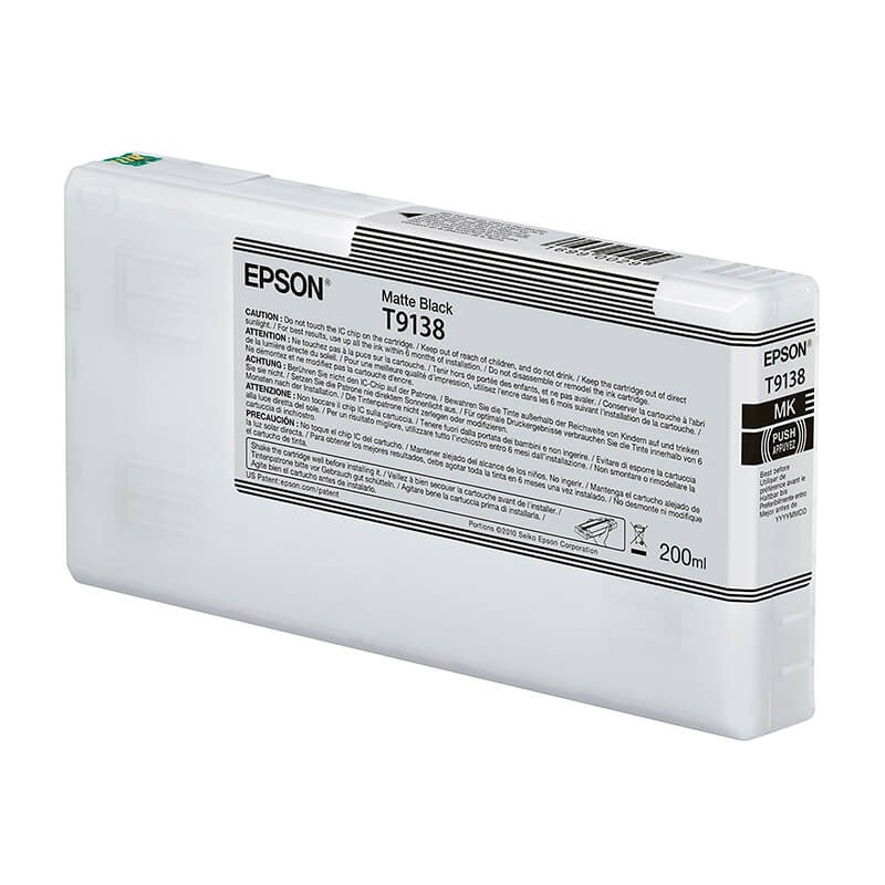 Cartucho De Tinta Epson T9138 Matte Black Ultrachrome HDX 200ml P5000
