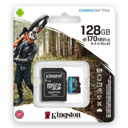 Memoria MicroSDXC 128GB Kingston Canvas Go Plus 170MB/s Adaptador