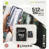 Memoria Kingston MicroSD 512GB MicroSDXC Canvas Select Plus 100MB/s Adaptador
