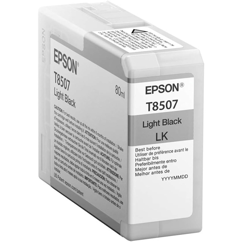 Cartucho De Tinta Epson T8507 Light Black 80ml SureColor P800