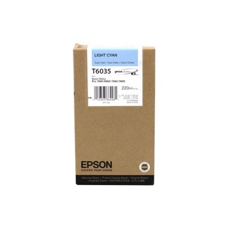 Cartucho De Tinta Epson T6035 Light Cyan 220ml UltraChrome K3 Stylus Pro 7800/9800/7880/9880