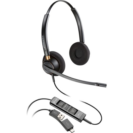 Diadema Audifonos Poly EncorePro 525 EP525 USB-A Stereo USB-C