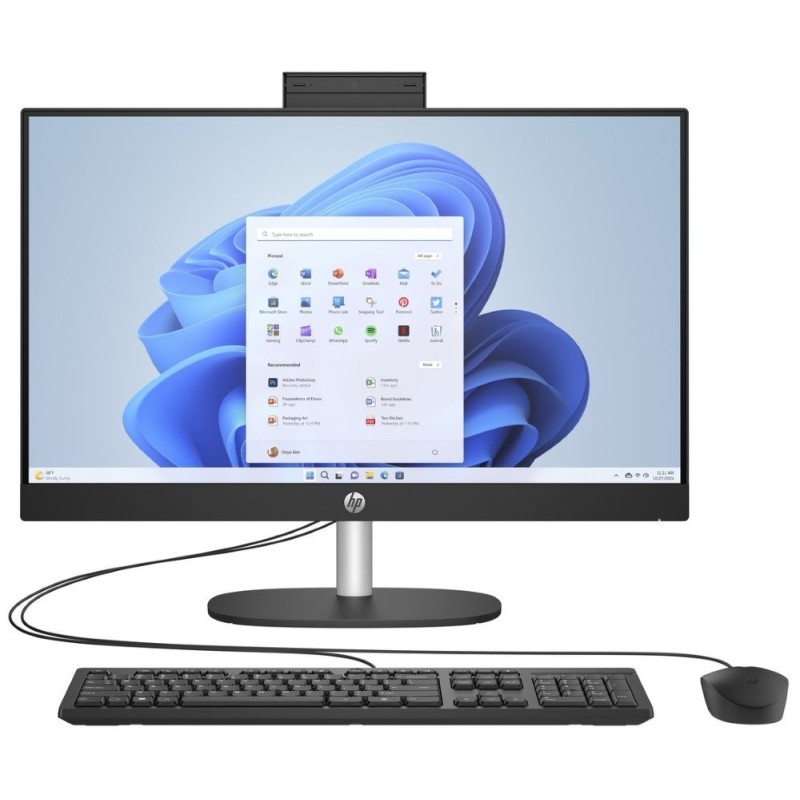 All In One HP 24-CR0004LA Ryzen3 7320U 8GB 512GB SSD 23.8" Linux Negro