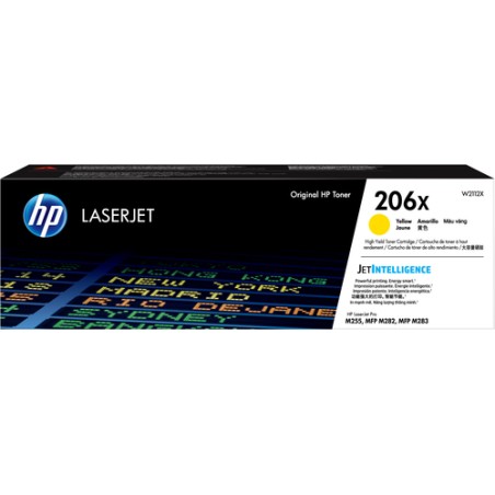 Toner HP 206X Amarillo 2.450 Paginas W2112X Original