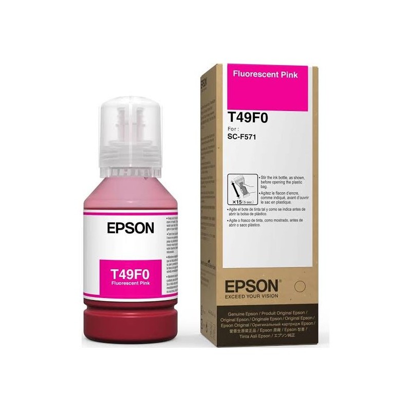 Botella De Tinta Epson T49F0 Fluorescent Pink 100ml SureColor F571 UltraChrome DS