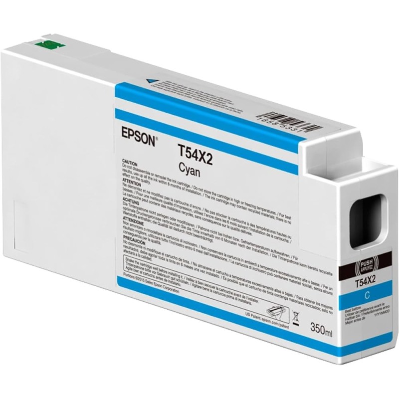 Cartucho De Tinta Epson T54X2 Cyan Ultrachrome HDX 350ml SureColor P7000V P9000V