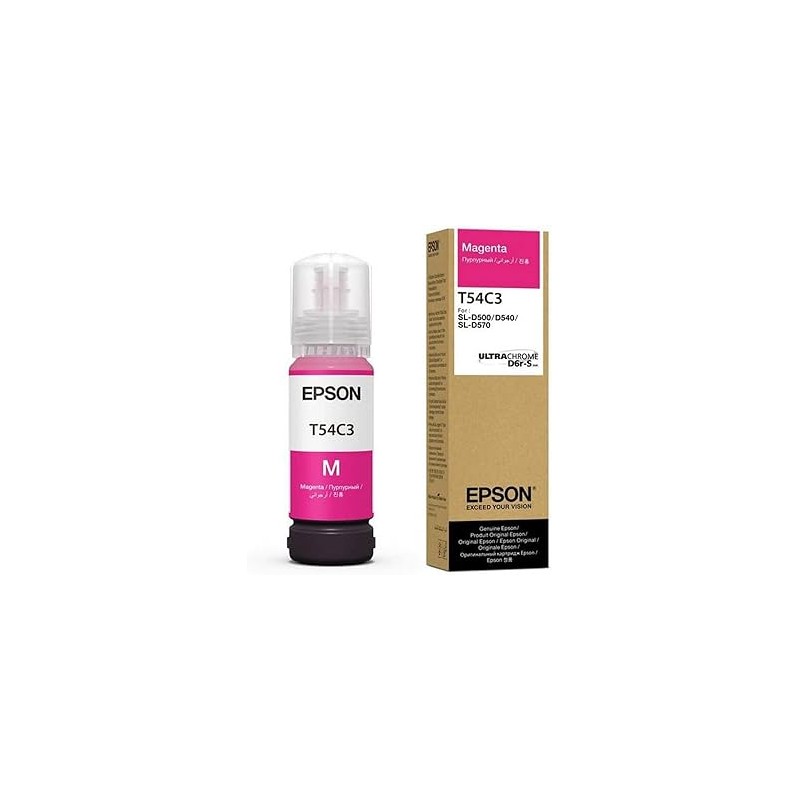Botella De Tinta Epson T54C3 Magenta 70ml UltraChrome D6r-S SureLab SL-D500 SL-D540 SL-D570