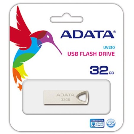 Memoria USB 2.0 32GB Adata UV210 Dorado Metalico