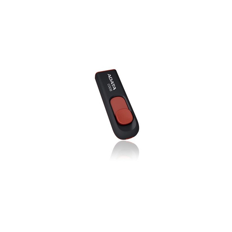 Memoria USB 2.0 8GB Adata C008 Negro y Rojo