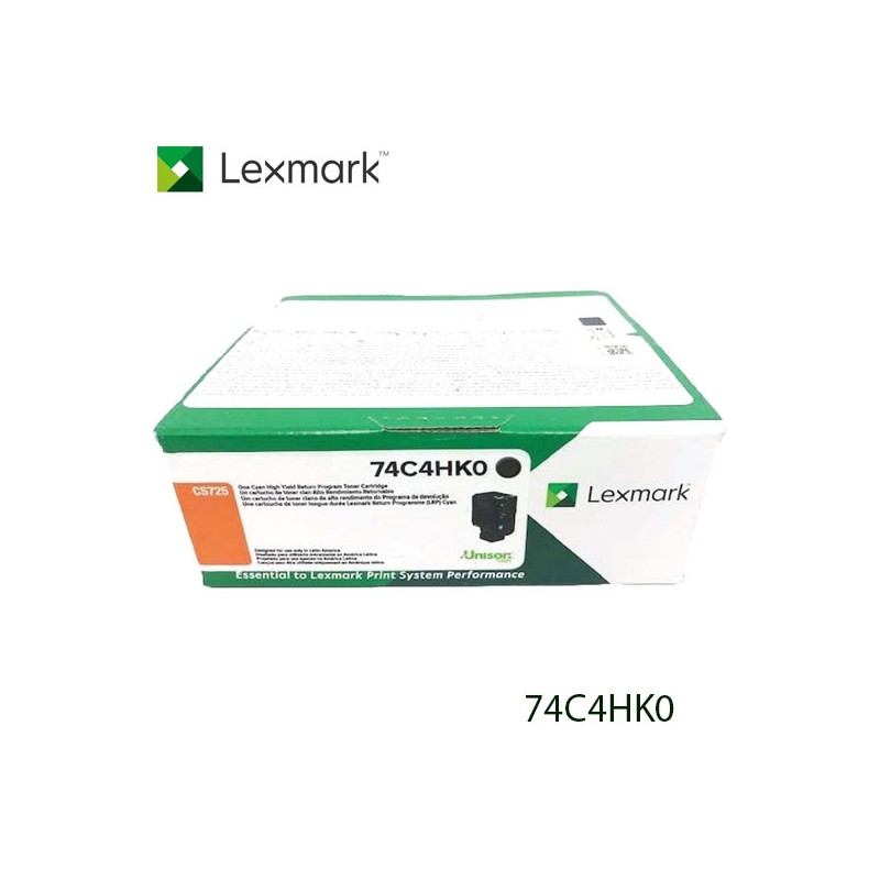 Toner Lexmark 74C4HK0 Negro 20.000 Paginas CS720DE CS725DE