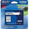 Cinta Brother TZe-231 P-touch 12mm x 8m Laminada Negro Fondo Blanco