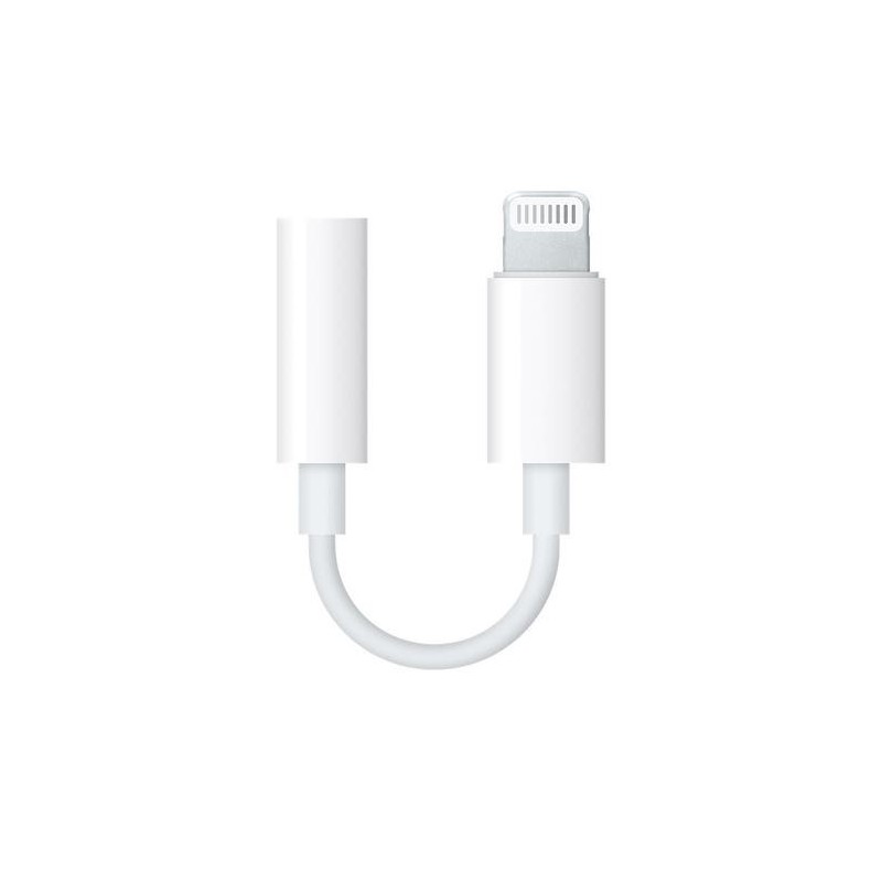 Adaptador Apple Lightning a 3.5mm Blanco Para Audifonos
