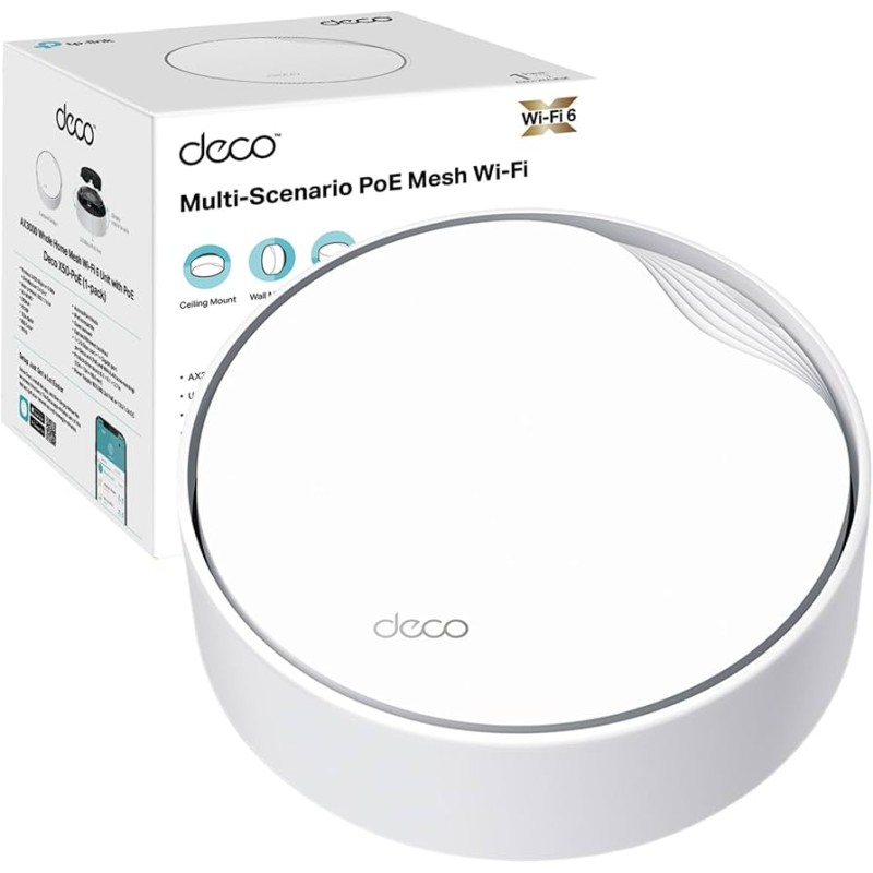 Router Tp-Link Deco X50 PoE Kit x 1 WiFi6 Malla AX3000 Doble Banda