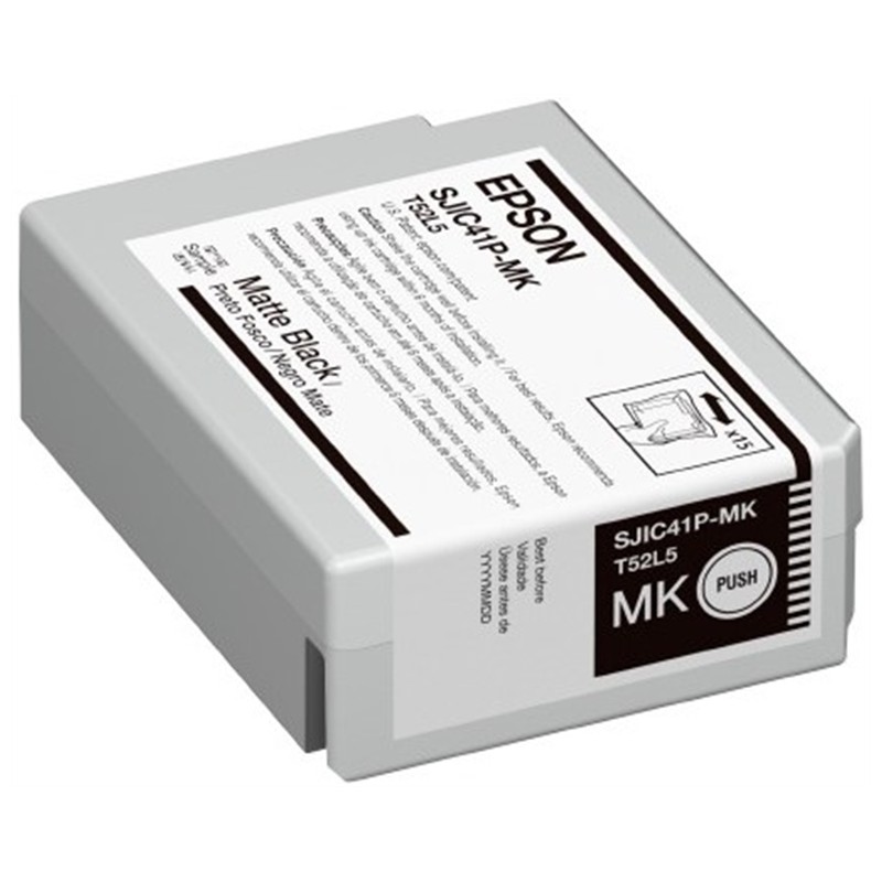 Cartucho De Tinta Epson SJIC41P-MK Matte Black T52L5 UltraChrome DL ColorWorks CW-C4000