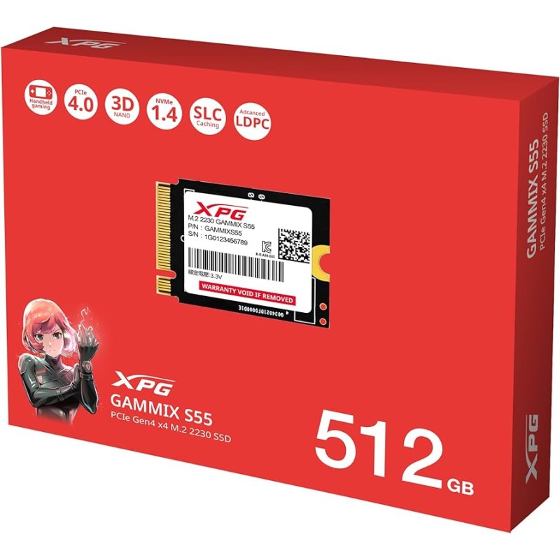 Disco De Estado Solido 512GB XPG Adata S55 GAMMIX M.2 2230 PCI Express