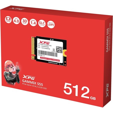 Disco De Estado Solido 512GB XPG Adata S55 GAMMIX M.2 2230 PCI Express