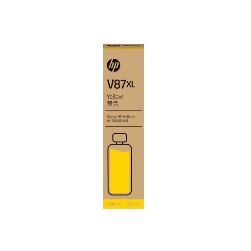 Botella De Tinta HP V87XL Yellow 500ml 7FN96A