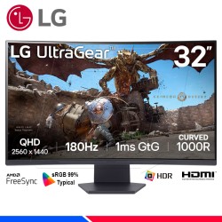 Monitor LG 32" Pulgadas Curvo Gaming UltraGear QHD HDMI DisplayPort
