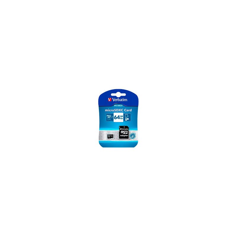 Memoria MicroSDXC 64GB Verbatim Premium Con Adaptador