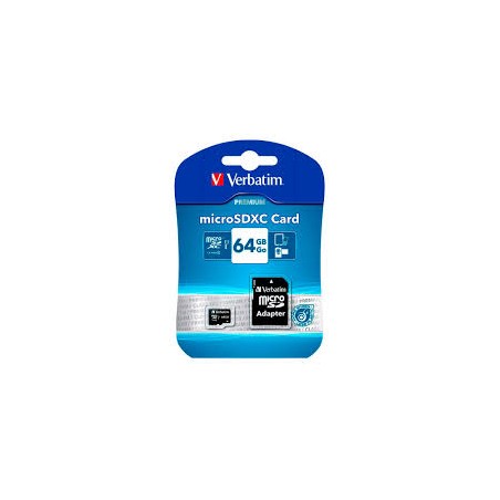 Memoria MicroSDXC 64GB Verbatim Premium Con Adaptador