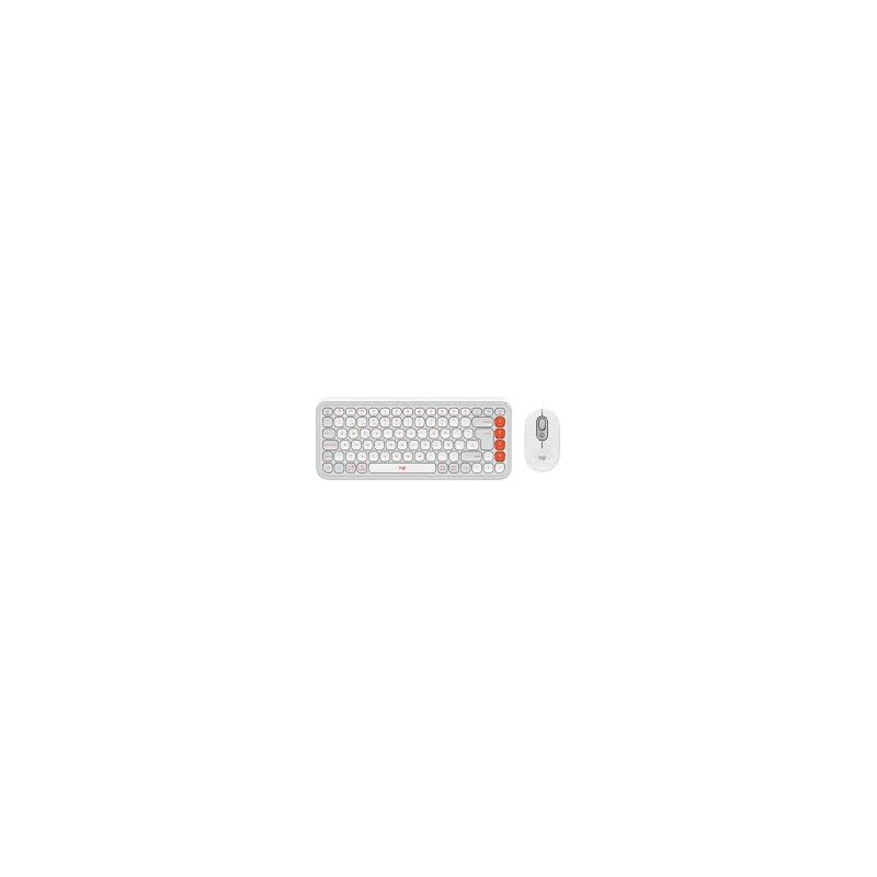 Combo Teclado Mouse Logitech POP Icon Blanco Bluetooth Español