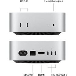 CPU Apple Mac Mini M4 Pro 24GB 512GB SSD Plata MacOs WiFi Ethernet
