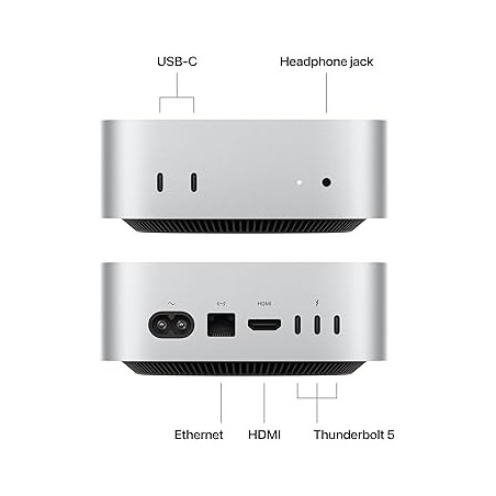 CPU Apple Mac Mini M4 Pro 24GB 512GB SSD Plata MacOs WiFi Ethernet