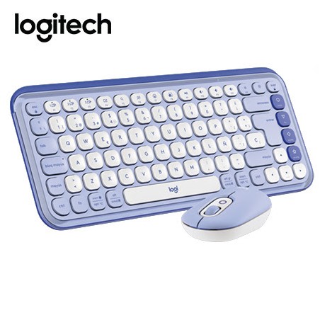 Combo Teclado Mouse Logitech POP ICON LILA