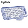 Combo Teclado Mouse Logitech POP ICON LILA