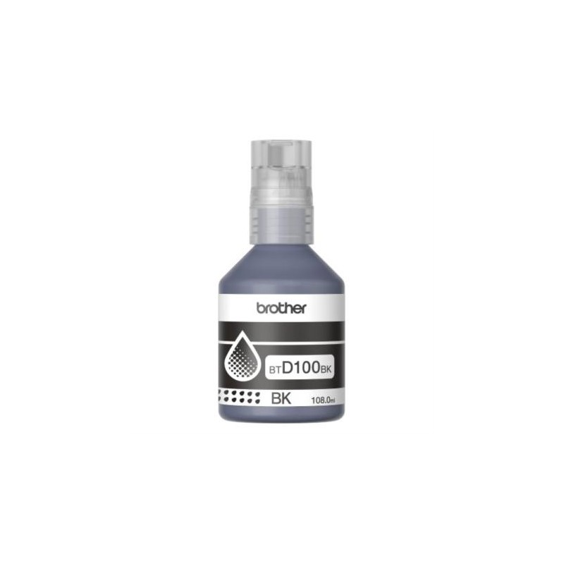 Botella De Tinta Brother BTD100BK Negro 7.500 Paginas BTD100BK Original