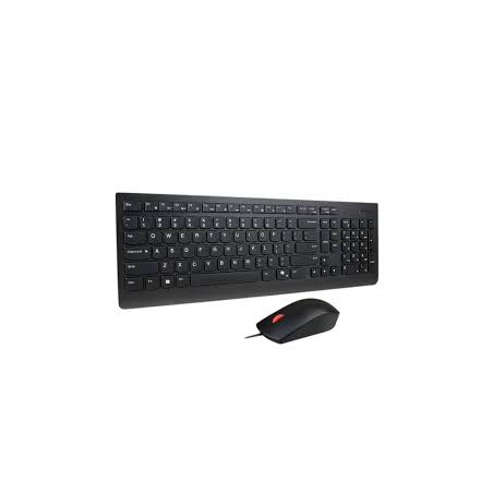 Combo Teclado Mouse Lenovo Essential Español USB Negro