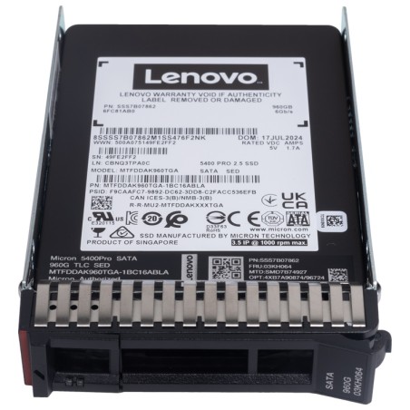 Disco De Estado Solido 960GB Lenovo 2.5" Sata