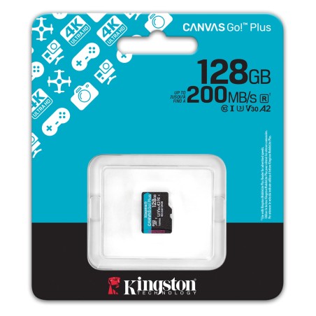 Memoria MicroSDXC 128GB Kingston Canvas Go Plus Gen4 200M