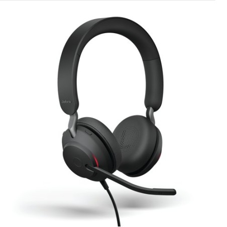 Diadema Auricular Jabra Evolve2 40 SE MS Stereo USB-C USB-A Negra Con Microfono