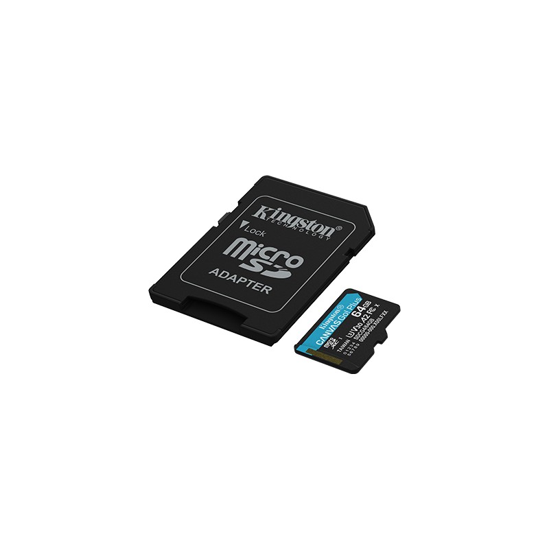 Memoria MicroSDXC 64GB Kingston Canvas Go Plus Gen4 200MB