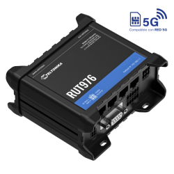 Router Celular ndustrial Teltonika RUT976 RedCap 5G WiFi4 Ethernet RS232 RS485