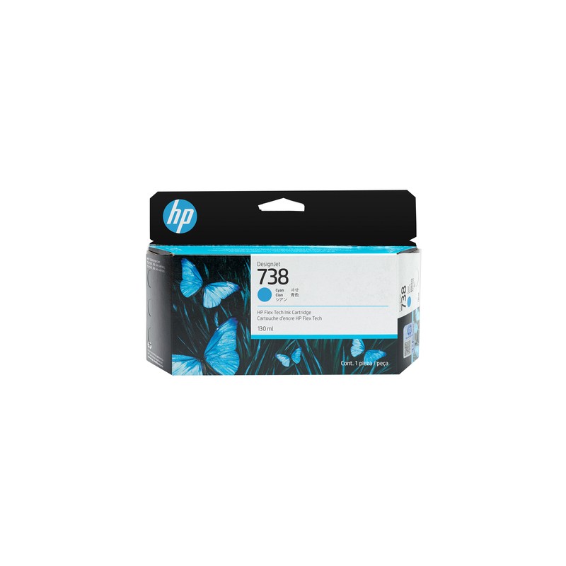 Cartucho De Tinta HP 738 Cyan 130ml 498N5A Original