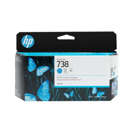Cartucho De Tinta HP 738 Cyan 130ml 498N5A Original