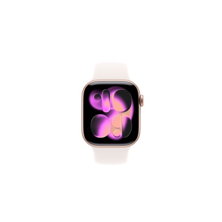 Apple Watch Serie 11 GPS 42mm Caja Aluminio Oro Rosa Correa Deportiva Rosa Rubor M/L