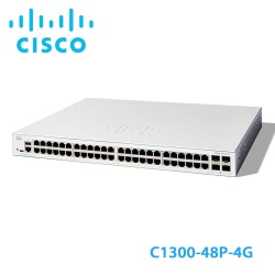 Switch Cisco Catalyst 1300 48 Puertos Gigabit PoE 4SFP Administrable Capa 3