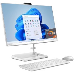 All In One Lenovo IdeaCentre 3 24ALC6 AMD Ryzen5 7430U 8GB 256GB SSD 23.8" W11H Blanco