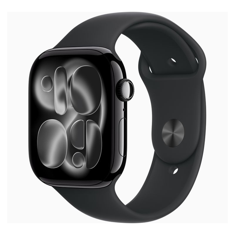 Apple Watch Serie 11 GPS 46mm Caja Aluminio Negro Azabache Correa Deportiva Negro M/L