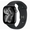 Apple Watch Serie 11 GPS 46mm Caja Aluminio Negro Azabache Correa Deportiva Negro M/L