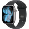 Apple Watch Serie 11 GPS 46mm Caja Aluminio Gris Espacial Correa Deportiva Negro M/L
