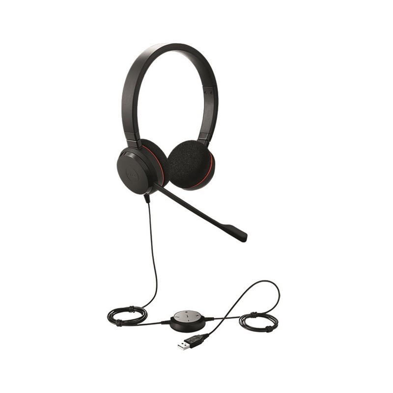 Diadema Jabra Evolve 20 Duo MS Stereo USB C/A Adapter Con Microfono