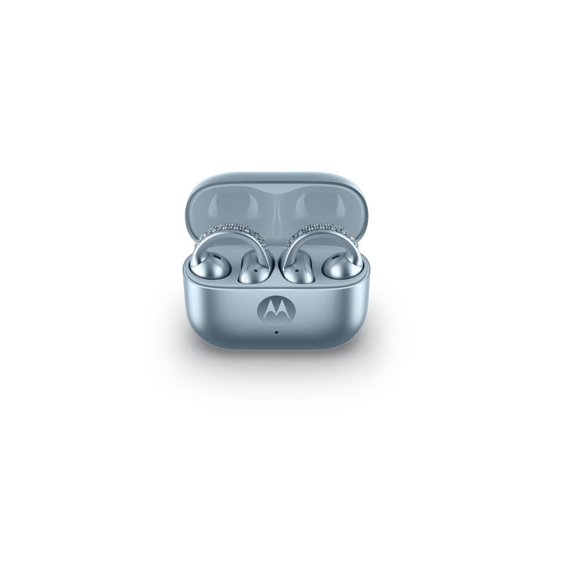 Moto Buds Loop Swarovski Celeste