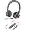Diadema Audifonos Poly Blackwire 8225 Binaural Stereo Microsoft Teams USB-C/A Microfono Plantronics Polycom
