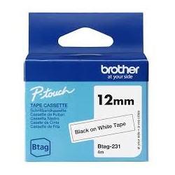 BTAG231 12MM BLACK ON WHITE...